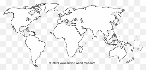 Outline World Map - Transparent png
