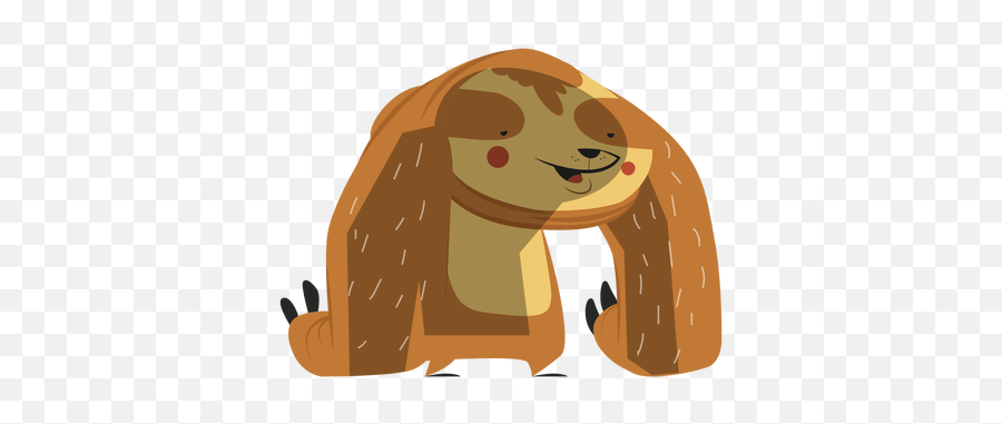 Cute Lazy Sloth - Illustration Png,Sloth Transparent