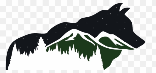 Pacific Wolf Family - Logo Transparent Background And Mountain png