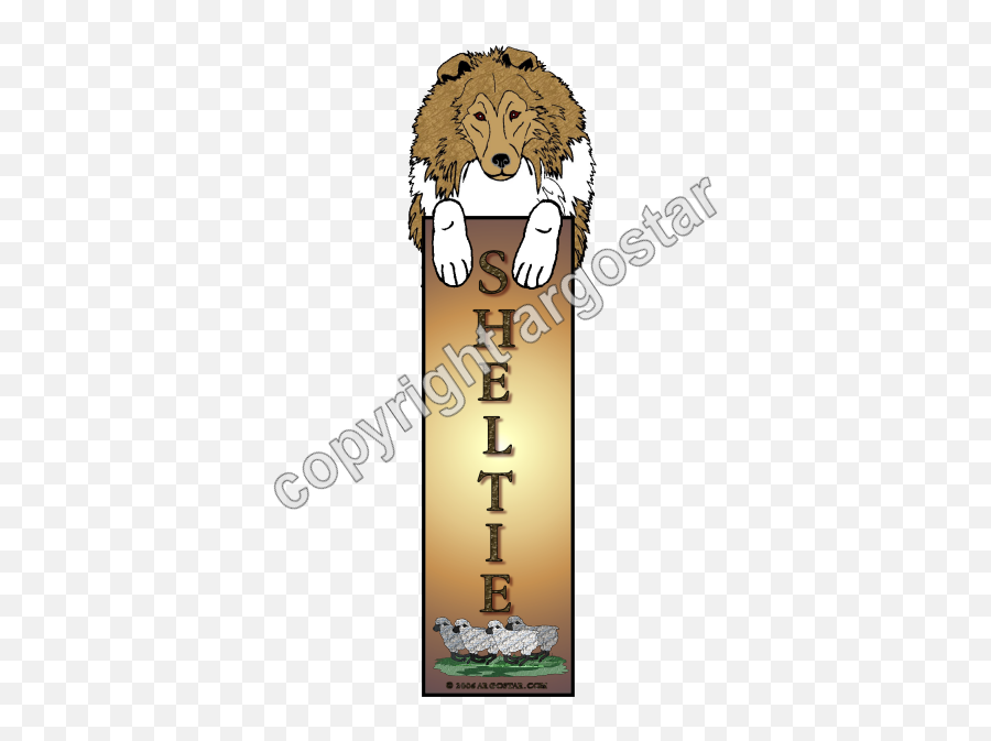 Shetland Sheepdog Bookmark - Single Choice Of Coat Color U2014 Argostar Dog Art Png,Sable Png