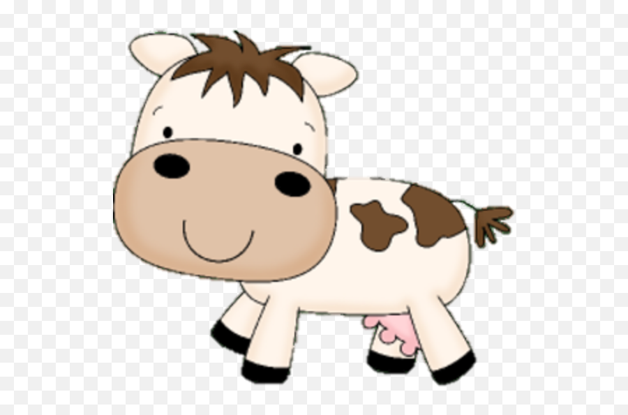 Download Hd Vector Library - Cute Baby Cow Clipart Cute Farm Animal Clipart Png,Cow Clipart Png