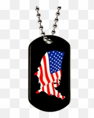 Color Printed Dog Tags - Dog Tag Png,American Flag Transparent Background