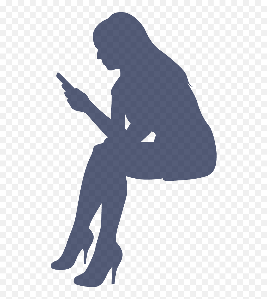 Woman Sitting Silhouette Png - Silhouette,Sitting Silhouette Png