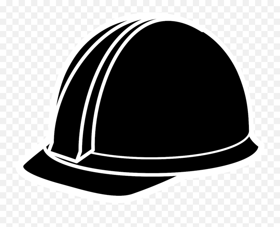 Hard - Hat Black Construction Free Vector Graphic On Pixabay Construction Hat Clip Art Png,Helmet Png