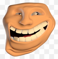 3d Trollface Version 2 Now With 80 More Wrinkles - 3d Png