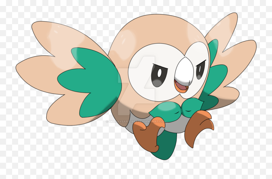 Rowlet By Deejaysart1993 - Pokemon Ash Alola Team Prediction Ash Alola Region Pokémon Png,Pokemon Ash Png