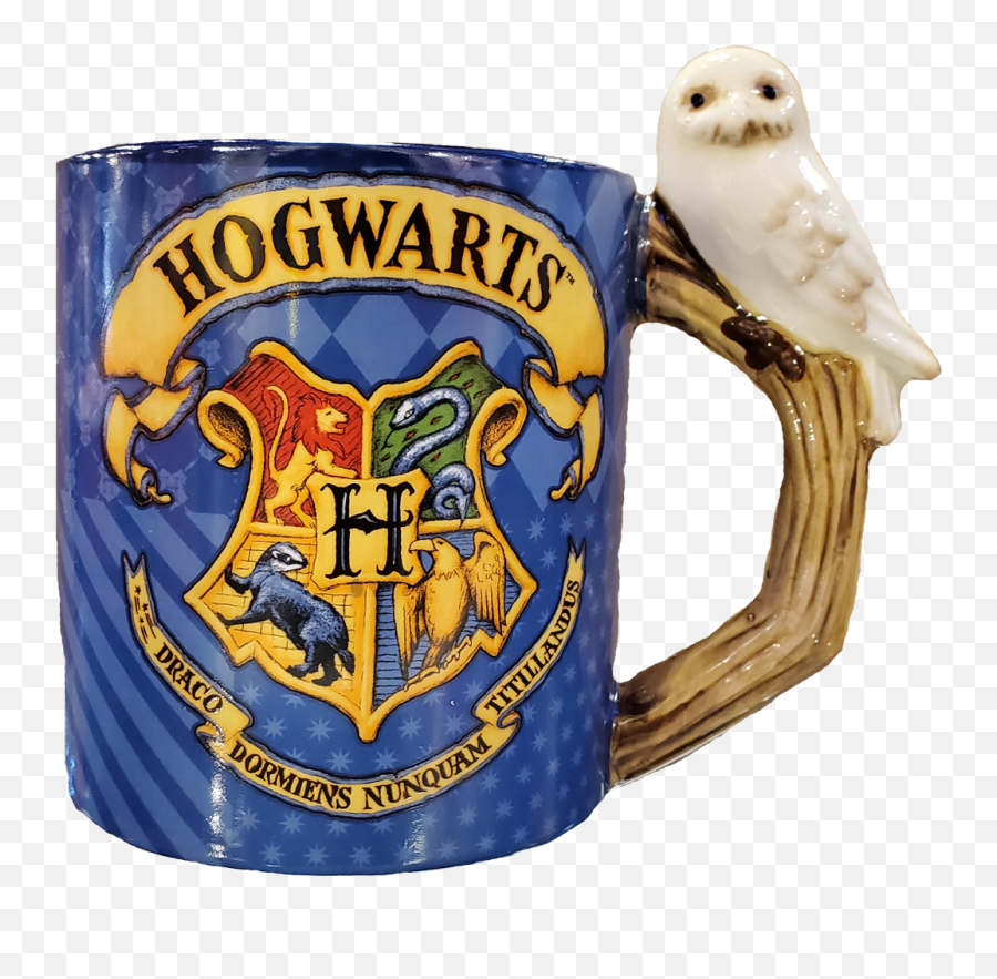 Harry Potter Hedwig Handle Mug - Slytherin Gryffindor Ravenclaw Hufflepuff Gif Png,Hedwig Png