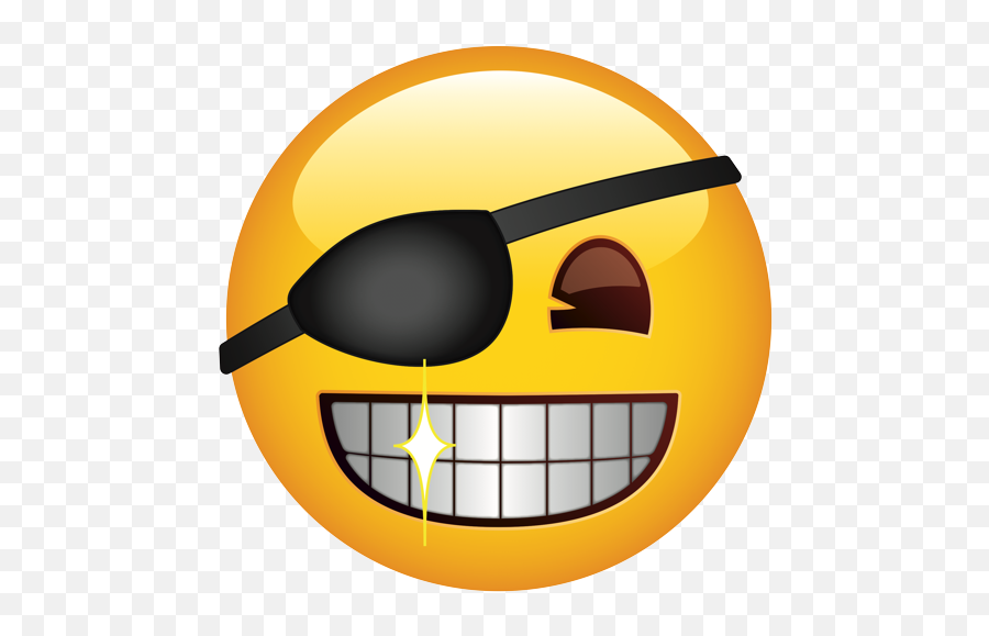 Emoji U2013 The Official Brand Pirate Face Grinning With Eye - Portable Network Graphics Png,Eye Emoji Transparent