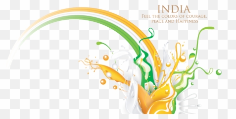 Download Splashy Indian Flag Png Vector Images Free - Design Clipart
