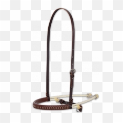 Martin Saddlery Leather Covered Double Rope Nose Cavesson Tiedown - Solid png