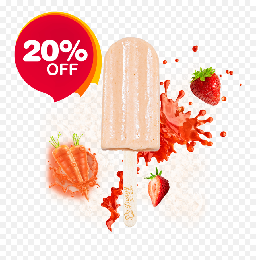 Strawberry Carrot Popsicle - Strawberry Png,Popsicles Png