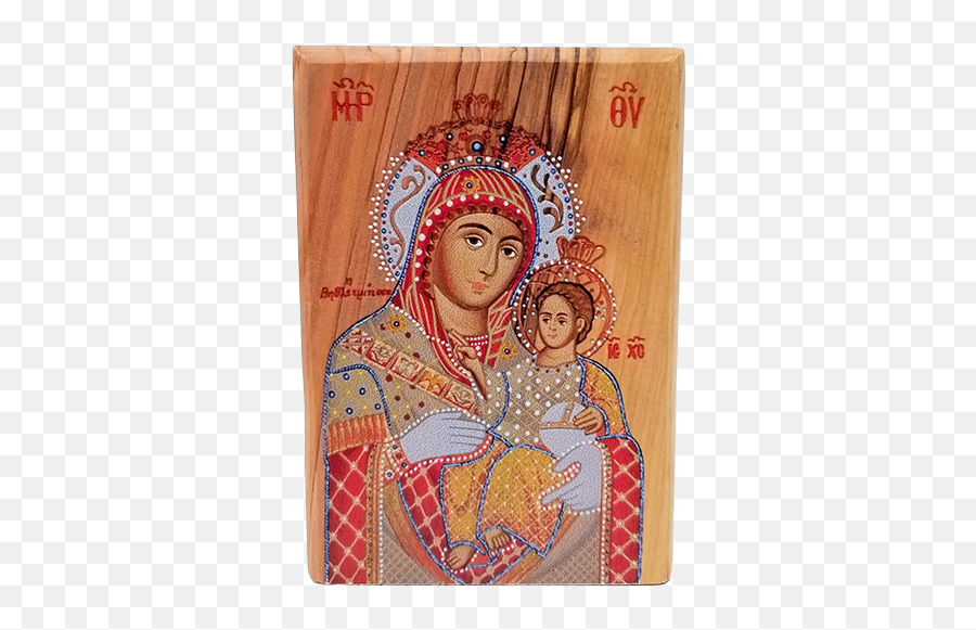 Virgin Mary Of Bethlehem Olive Wood - Virgin Mary Of Bethlehem Png,Mary Icon