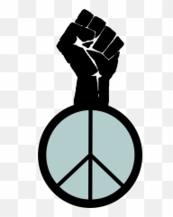 Peace Sign And Fist Free Image Download - Simbolo Pugno Chiuso Nero png