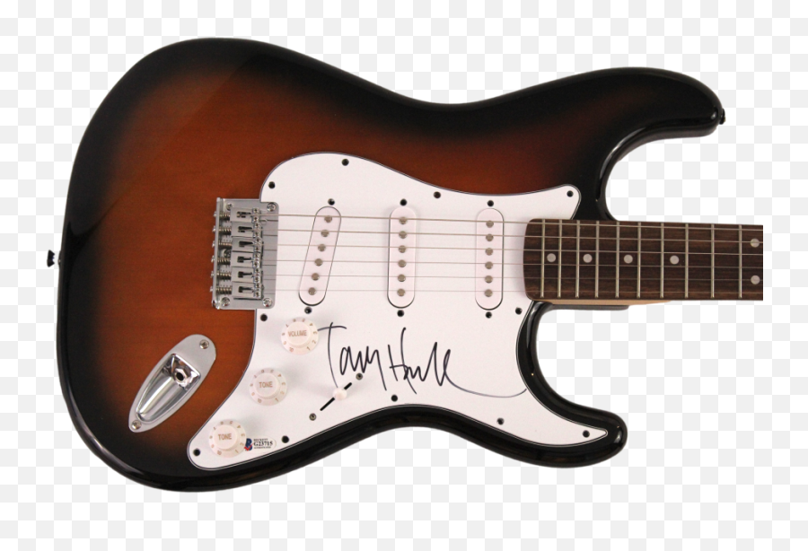 Tony Hawk Signed Autograph Full Size Fender Electric Guitar - Parts Of The Electric Guitar Png,Skateboard Icon