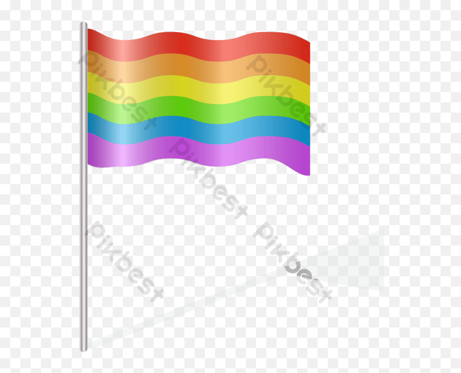 Rainbow Striped Flag Creative Cartoon Png Images Ai Free Gay Icon