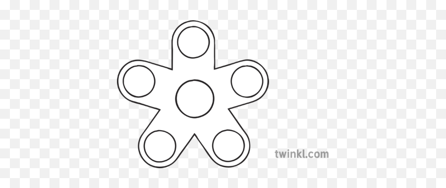 5 Arm Fidget Spinner Maths Ks2 Black And White Illustration - Boy Showing 4 Fingers Cartoon Png,Fidget Spinner Png