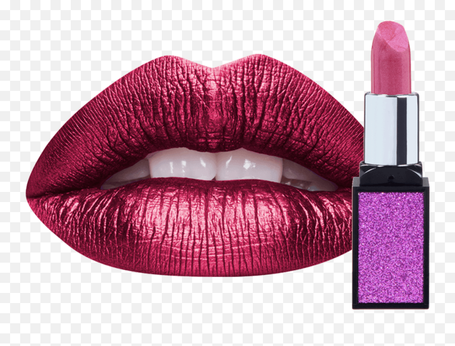 Lovey Dovey Metallic Lipstick - Lisptick Metallic Png,Pink Lips Png