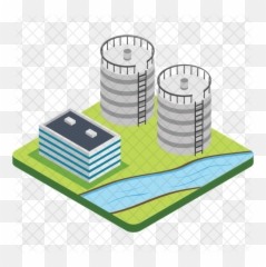 Water Tower Icon Of Isometric Style - Diagram png