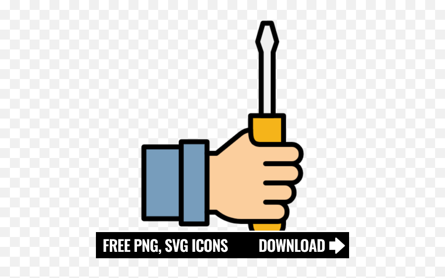 Free Screwdriver And Hand Icon Symbol Png Svg Download
