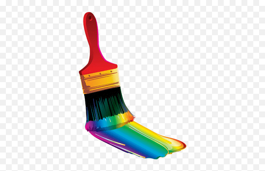 Paintbrush Clipart - Rainbow Paintbrush Clipart Png,Paintbrush Clipart Transparent