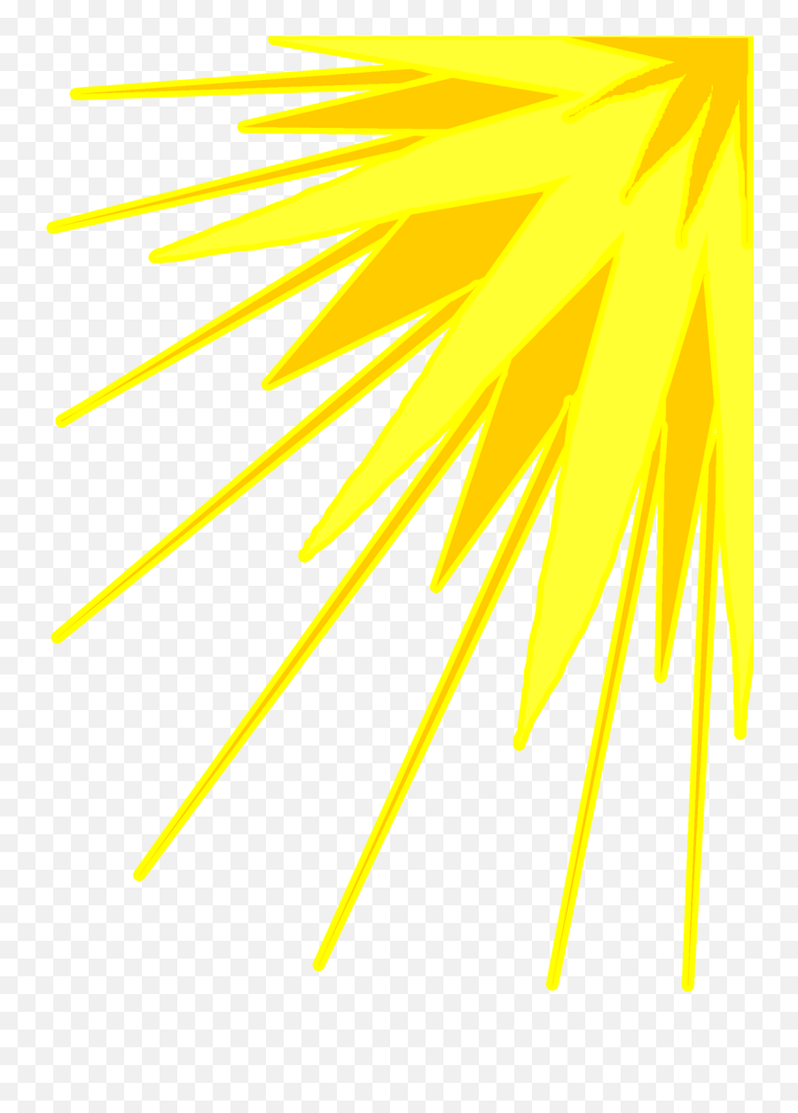 Yellow Sun Rays Png Clipart - Graphic Design,Rays Png