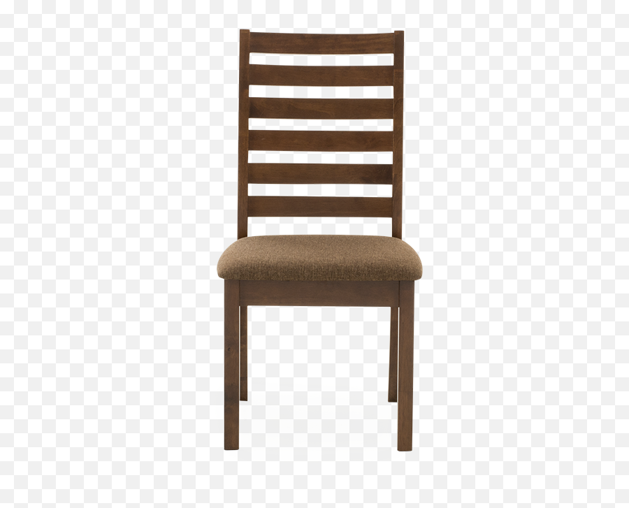 Brown Wood Chair With Linen Seat - Wood Chair Front Png,Seat Png