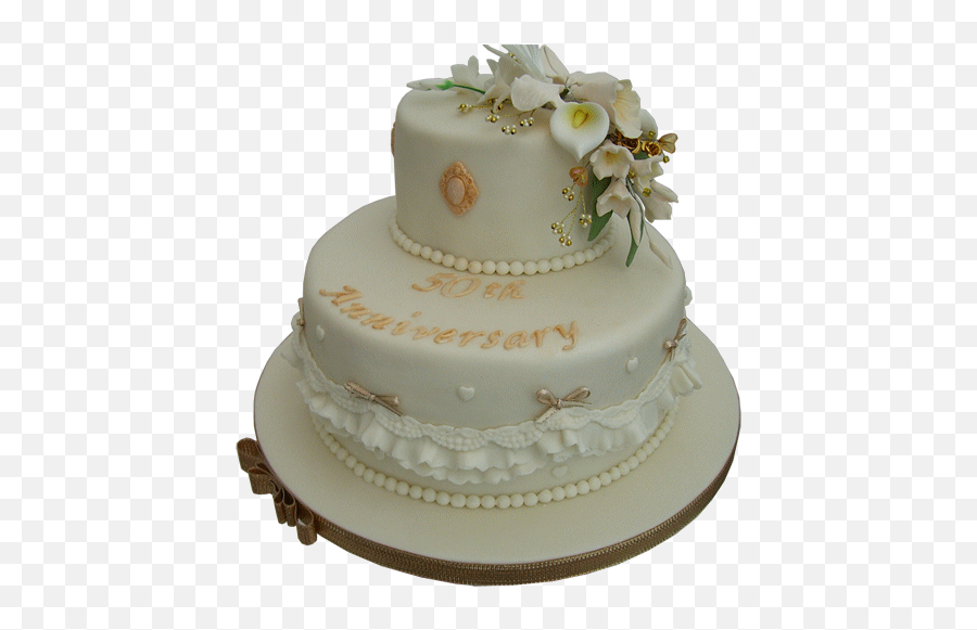 Golden Anniversary Kimboscakes Wedding - Cakes For Anniversary Png,Wedding Cake Png