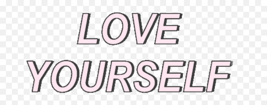 Text Love Yourself Her Bts Tumblr Sticker - Love Your Self Transparent Self Love Png,Tumblr Transparent Stickers