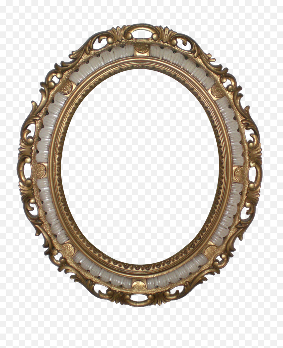 Mirror With Decorative Frame Png Image - Transparent Mirror Frame Png,Oval Frame Png