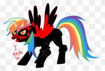 Download Hd E R Crossover Dark Side Darth Maul Rainbow - Darth Vader Mlp Star Wars Rainbow Dash Png,Darth Maul Png