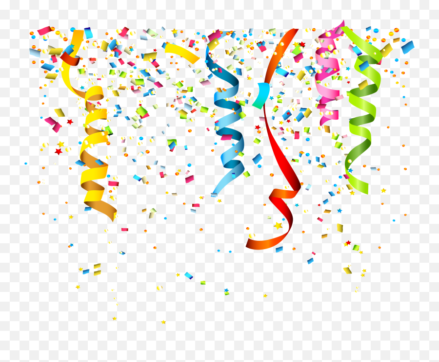 Streamer Png Image Transparent - Transparent Background Confetti Png,Streamers Png