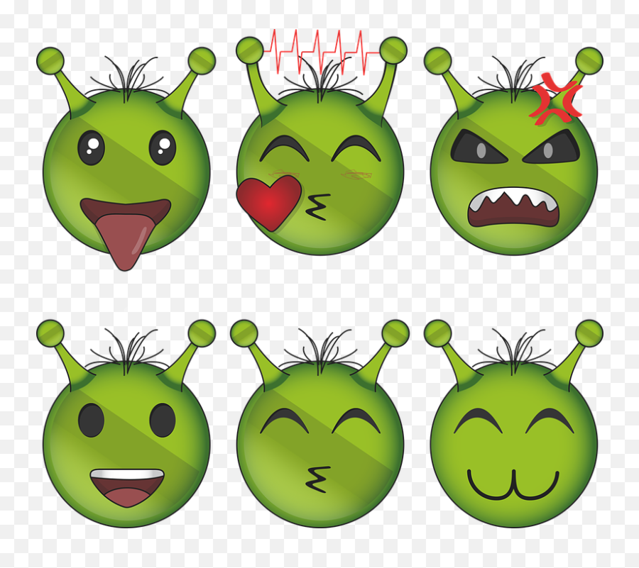 Alien Emoji Emoticon - Alien Cartoon Emojis Png,Alien Emoji Png