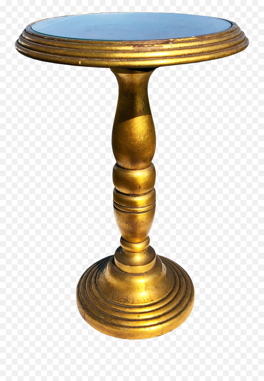 Vintage Hollywood Regency Gold Pedestal - Brass Png,Pedestal Png