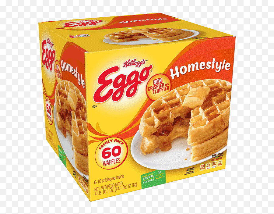 Kelloggs Eggo Homestyle Waffles Ct - Eggo Waffles Png,Eggo Png