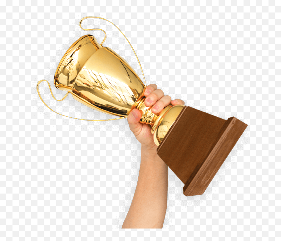 Download Arm Holding Gold Trophy - Arm Holding Trophy Png,Gold Trophy Png