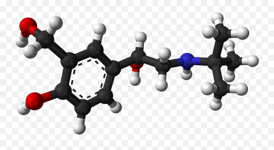 Files - Salbutamolfromxtal3dballspng Wikipedia Salbutamol 3d Structure,Sal Png