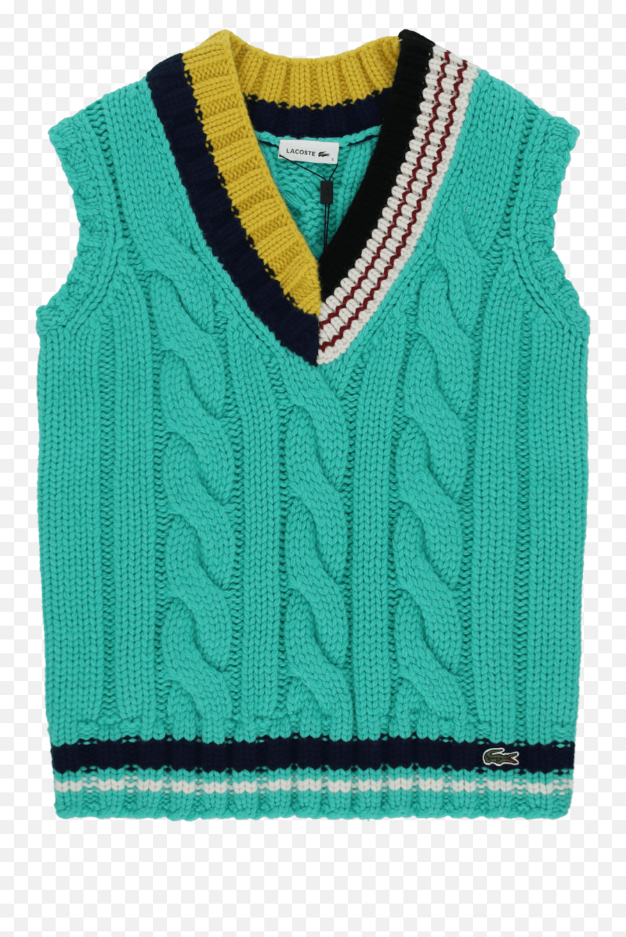 Knitted Vest - Sweater Png,Lacoste Logo Png
