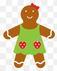 Gingerbread Man Png - Gingerbread Man Gingerbread Men Gingerbread Girl With Dress Clipart,Gingerbread Man Png