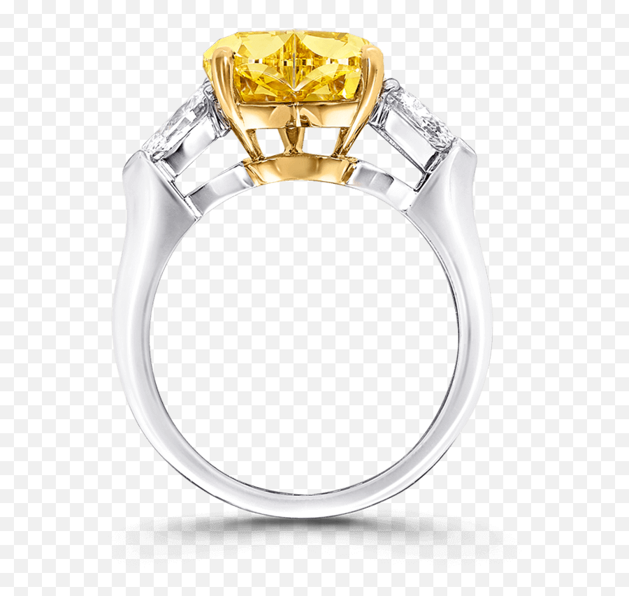 Classic Graff Heart Shape Ring Yellow Diamond - Engagement Ring Png,Yellow Heart Png