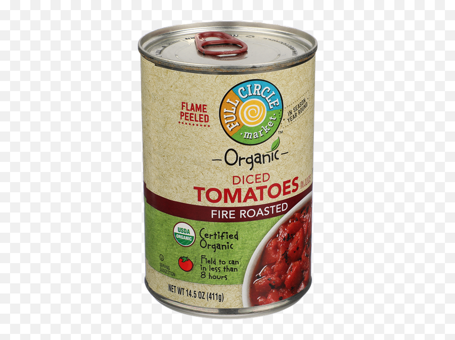 Full Circle Organic Fire Roasted Diced Tomatoes Hy - Vee Tomato Png,Flame Circle Png