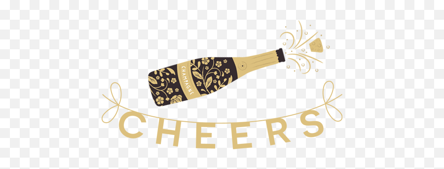 Cheers Champagne Invitation - Decorative Png,Cheers Png