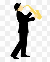 Saxophonist Clipart Free Download Transparent Png Creazilla - Drawing Of Man Playing Saxophone,Saxophone Clipart Png