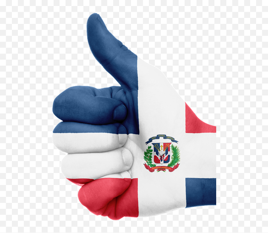 Dominican Republic Flag Hand - Dominican Republic Flag Hand Png,Dominican Flag Png