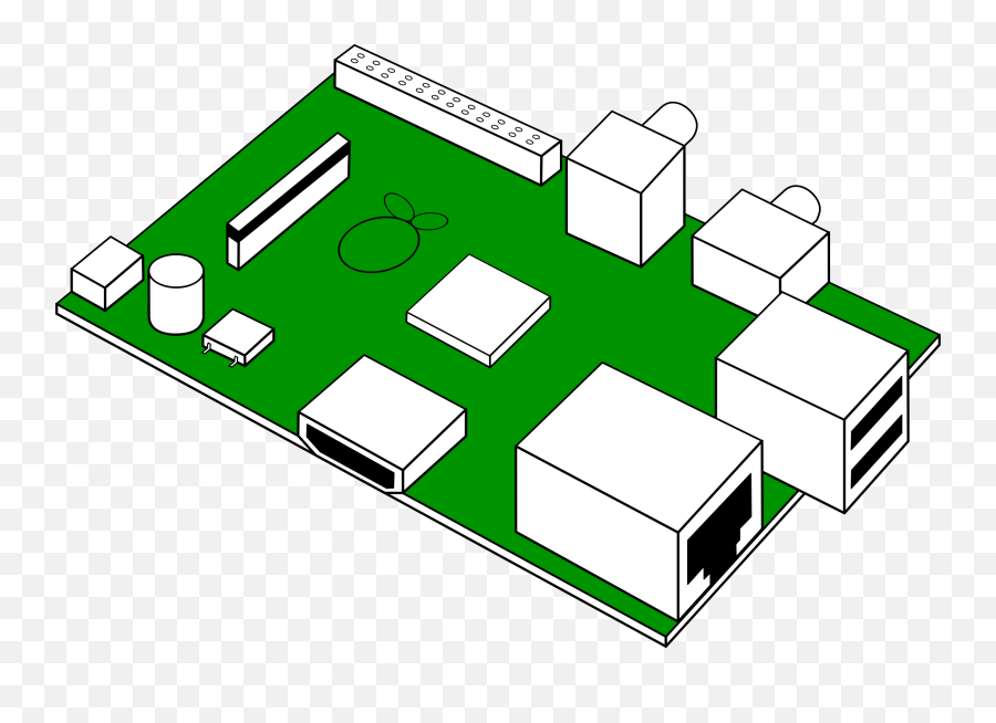 Library Of Raspberry Pi Graphic Black - Printed Circuit Board Clipart Png,Raspberry Pi Png