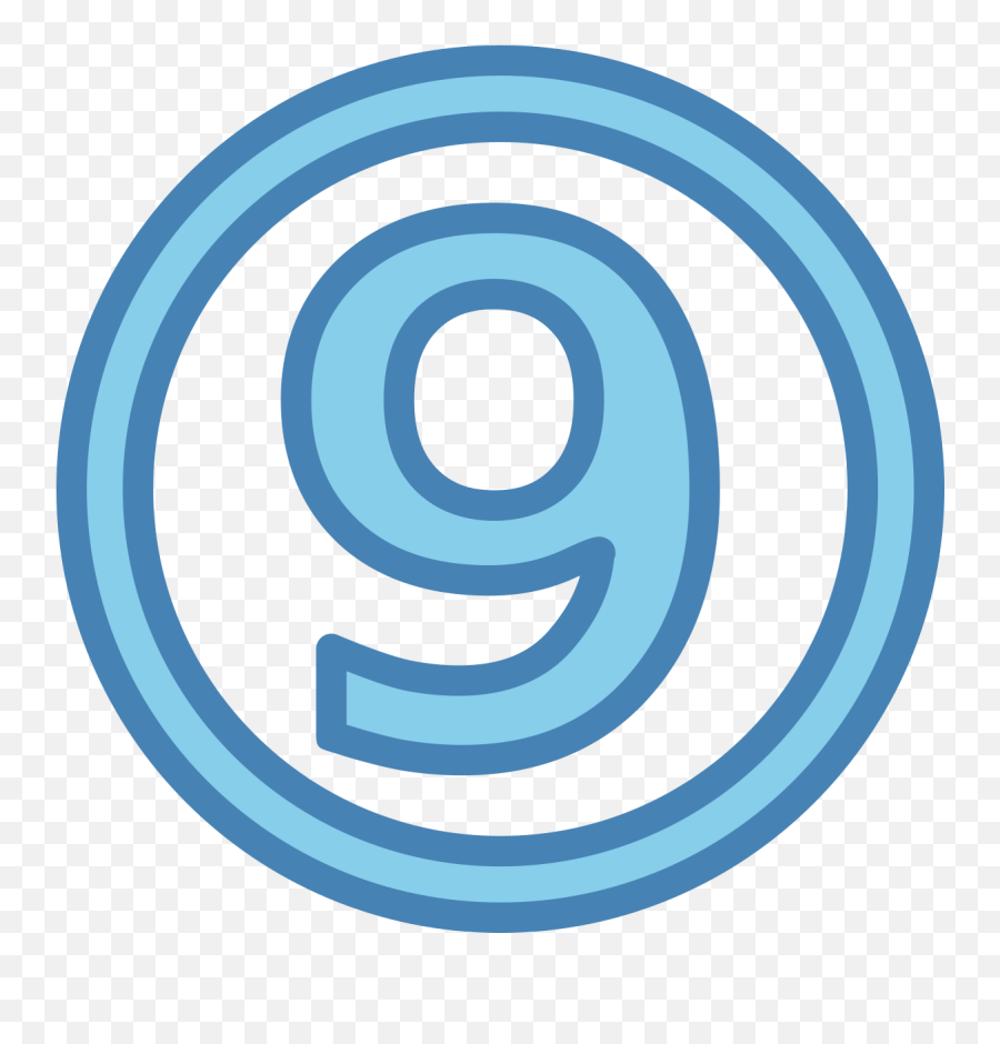 Fileblue Circled 9svg - Wikimedia Commons Negative Results Icon Png,Touhou Logo