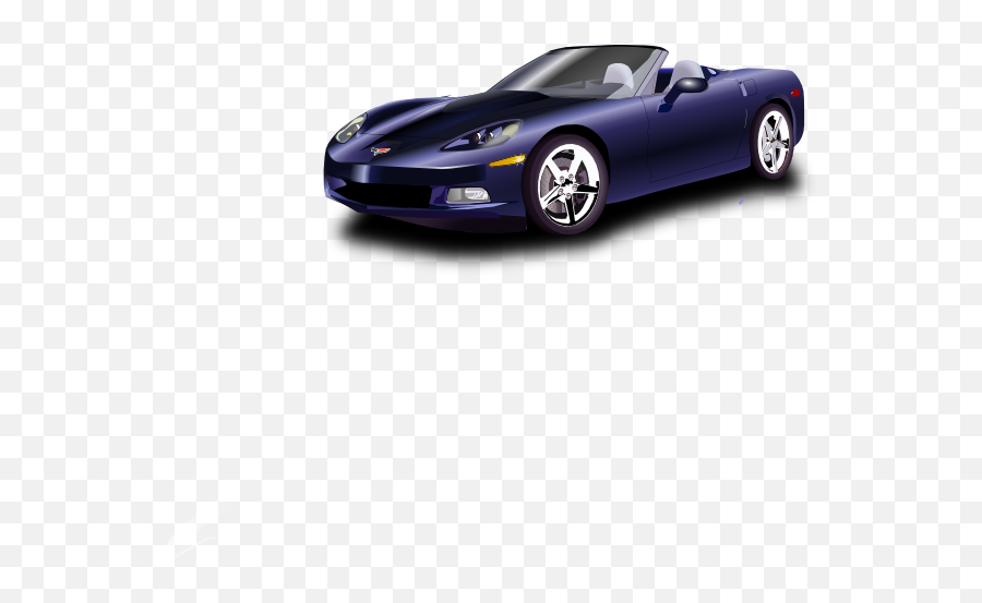 Blue Corvette Clip Art - Vector Clip Art Online Royalty Free Image Car Png,Corvette Logo Vector
