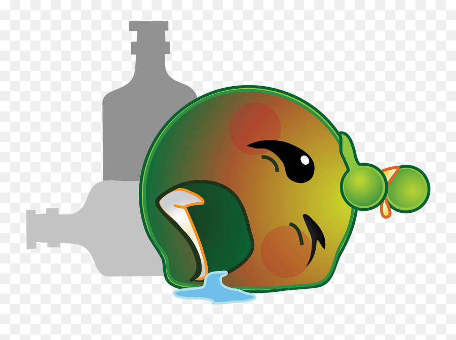 Smiley Green Alien Drunk Wasted Clipart Free Download - Smiley Green Alien Drunk Png,Wasted Transparent