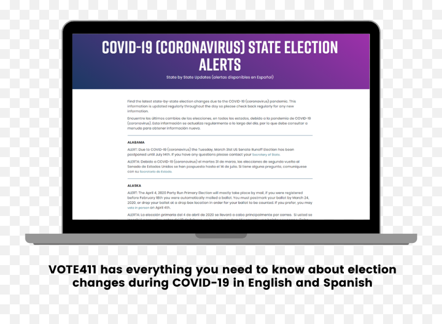 Voter Ed New Bilingual Resource For Covid - 19 Election Computer Png,Menudo Png