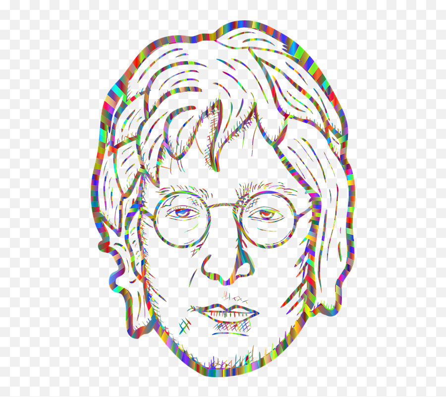John Lennon Beatles Portrait Line - John Lennon Cartoon Drawing Png,John Lennon Png