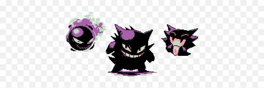 527 Images About - Gastly Haunter Gengar Pixel Art Png,Gengar Transparent